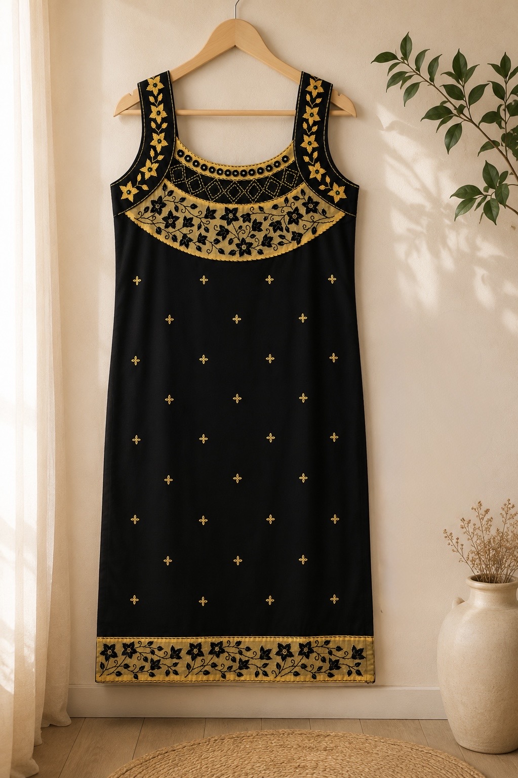 Handmade beige and red girl's lehanga