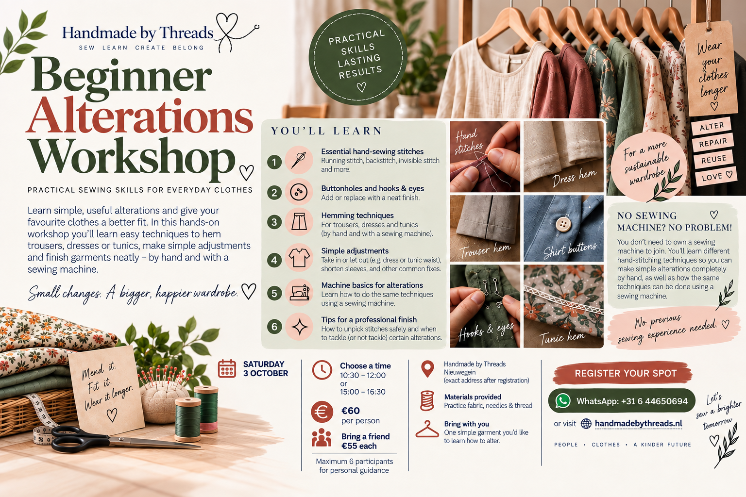 Handmade by Threads workshop information